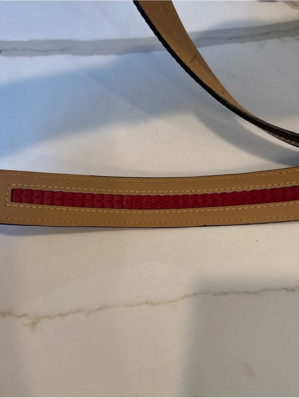 Nexbelt Golf Black & Tan Adjustable Ratchet Belt Gunmetal Texture Buckle